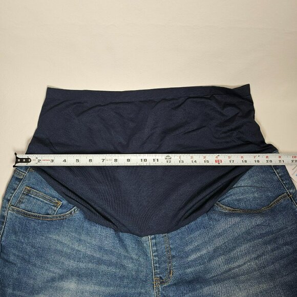 Time & Tru Maternity Skinny Jeans Comfort Belly Band Size XXL (20) Medium Wash - Picture 8 of 11